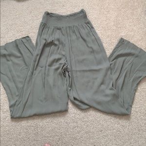 Green flowy boho pants